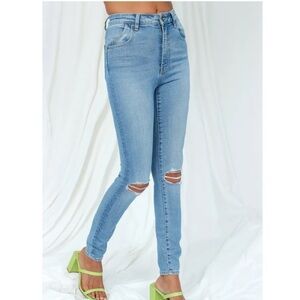 Rolla's Eastcoast Ankle High Rise Skinny Jeans Ocean Worn Light Wash Size 27